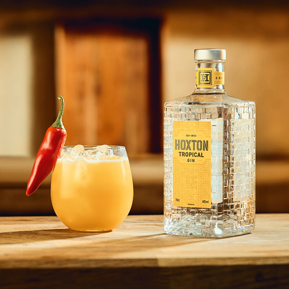 Hoxton Tropical Gin with spicy picante cocktail